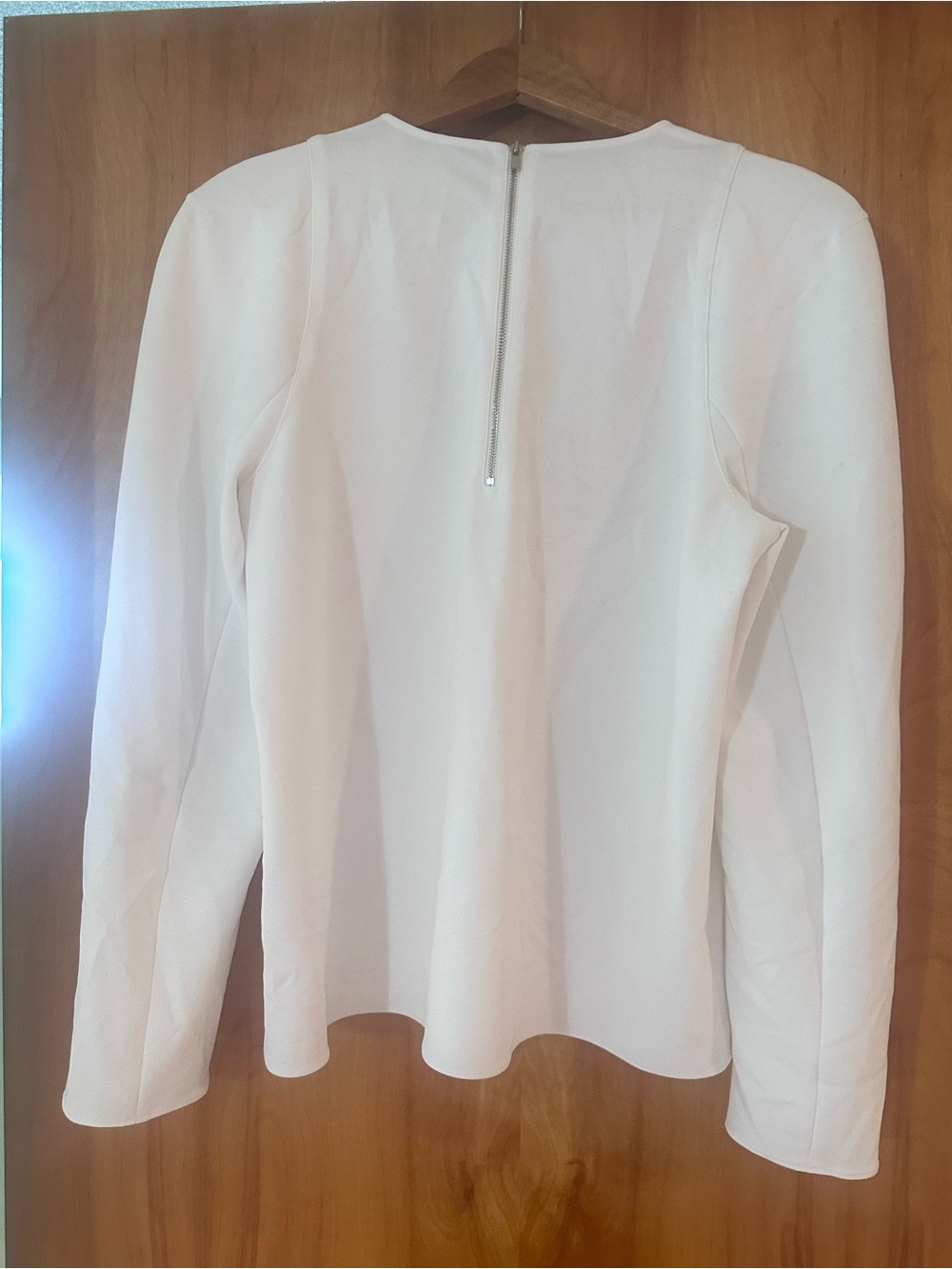 Tibi Long Sleeve Chalky Drape White Top - Picture 3 of 3